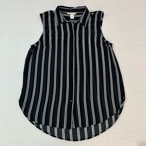 H&M Office Casual Striped Sheer Tank - Size 6